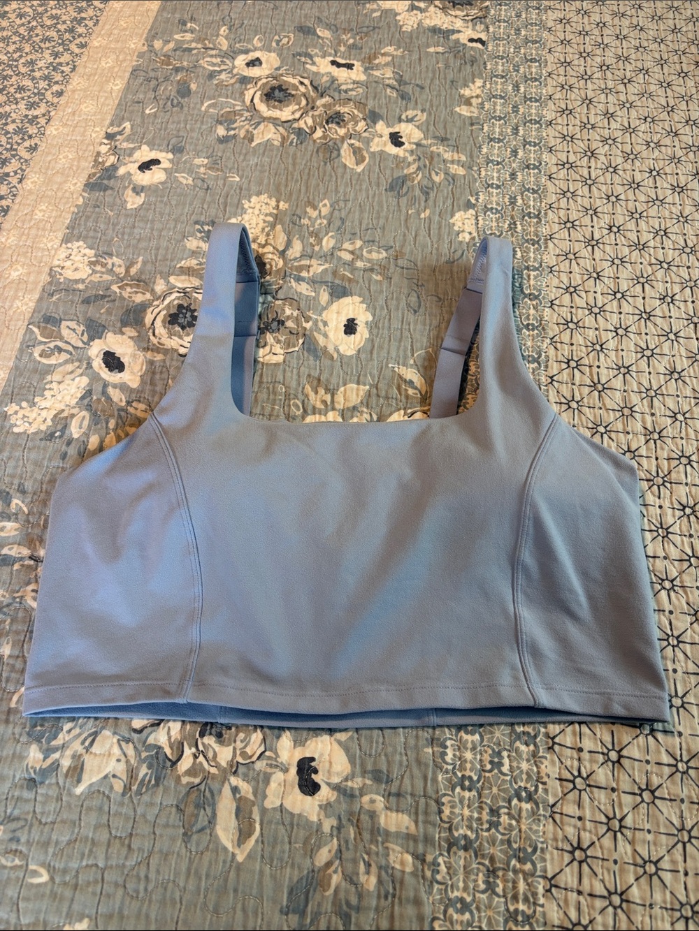 Square-Neck Light Blue Supportive Bralette Offline by Aerie. Size L. Like new.